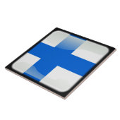 Finse vlag tegeltje (Zijkant)
