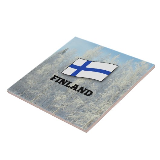 Finse vlag tegeltje (Zijkant)