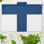 Finse vlag theedoek (Gevouwen)