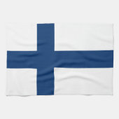 Finse vlag theedoek (Horizontaal)