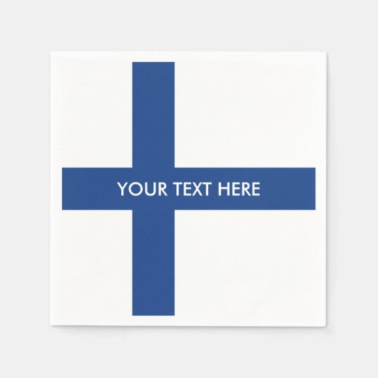 Finse vlag van Finland custom party servetten (Voorkant)