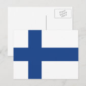 Finse vlag van Finse briefkaarten (Voorkant / Achterkant)