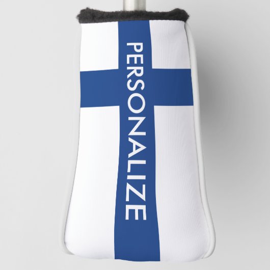 Finse vlag van het Finse douanemonogram Golfheadcover (Draai 90)