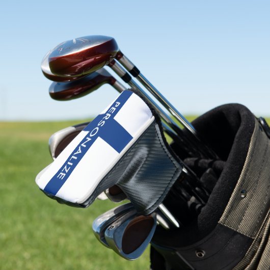Finse vlag van het Finse douanemonogram Golfheadcover (Insitu)