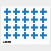 Finse vlag van hoge kwaliteit ronde sticker (Vel)