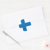 Finse vlag van hoge kwaliteit ronde sticker (Envelop)