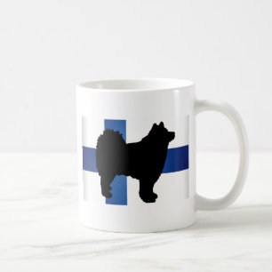 finse vlag van lapphund silhouette koffiemok