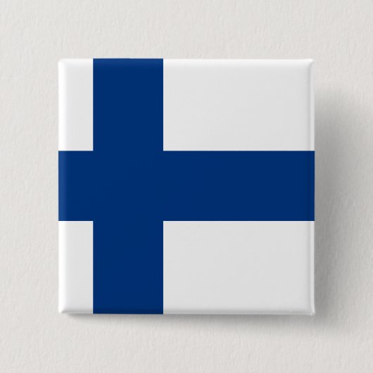 Finse vlag vierkante button 5,1 cm (Voorkant)