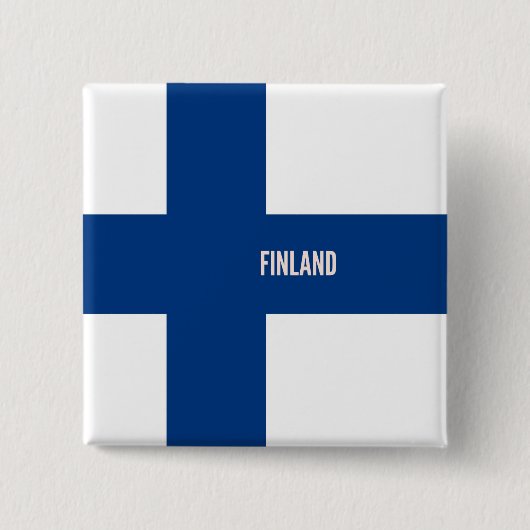 Finse vlag vierkante button 5,1 cm (Voorkant)