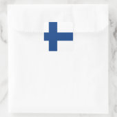 Finse vlag vierkante sticker (Tas)