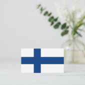 Finse vlag visitekaartje (Staand voorkant)