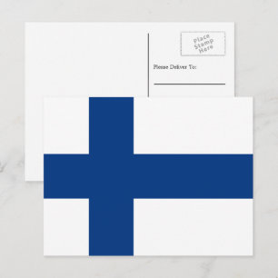 Finse vlag, vlag van Finland Briefkaart