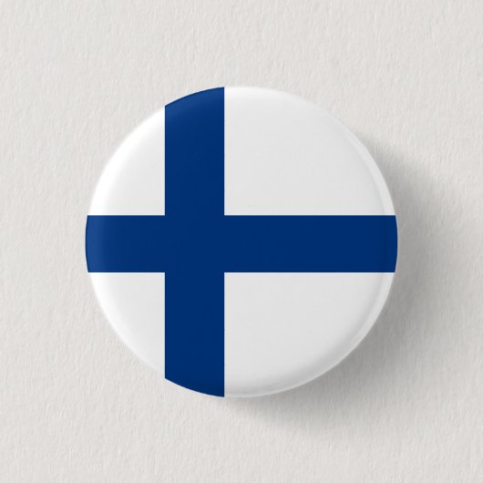 Finse vlag, vlag van Finland Ronde Button 3,2 Cm (Voorkant)
