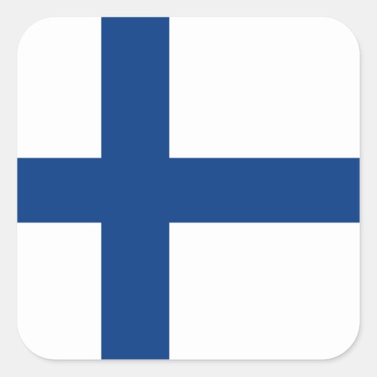 Finse vlag, vlag van Finland Vierkante Sticker (Voorkant)