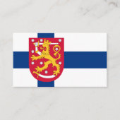 Finse vlag & wapen, vlag van Finland Visitekaartje (Voorkant)