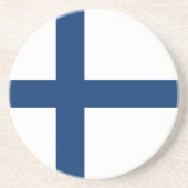 Finse vlag zandsteen onderzetter (Voorkant)