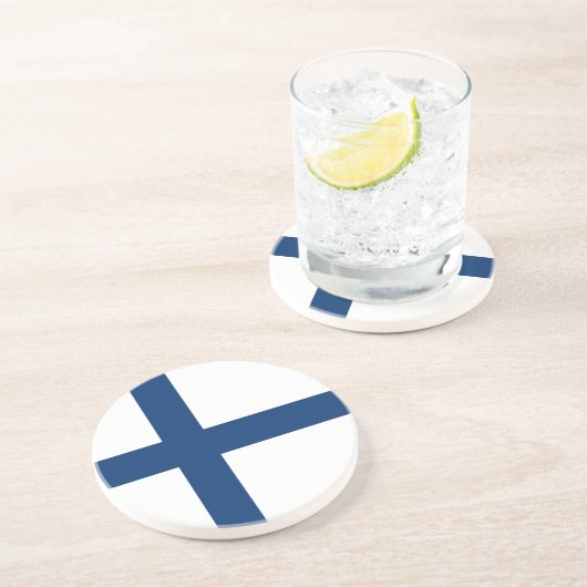 Finse vlag zandsteen onderzetter (Zijkant)