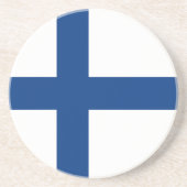 Finse vlag zandsteen onderzetter (Voorkant)