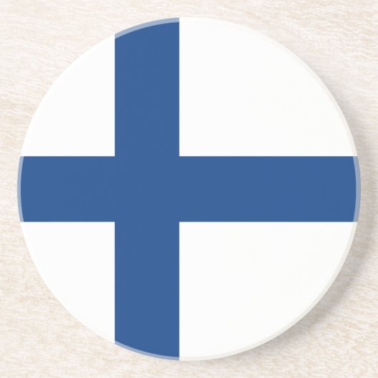 Finse vlag zandsteen onderzetter (Voorkant)