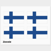 Finse vlaggen rechthoekige sticker (Vel)