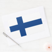 Finse vlaggen rechthoekige sticker (Envelop)