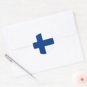 Finse vlaggen ronde sticker (Envelop)
