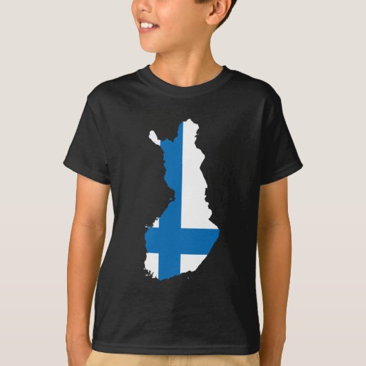 Finse vlaggenkaart t-shirt (Voorkant)