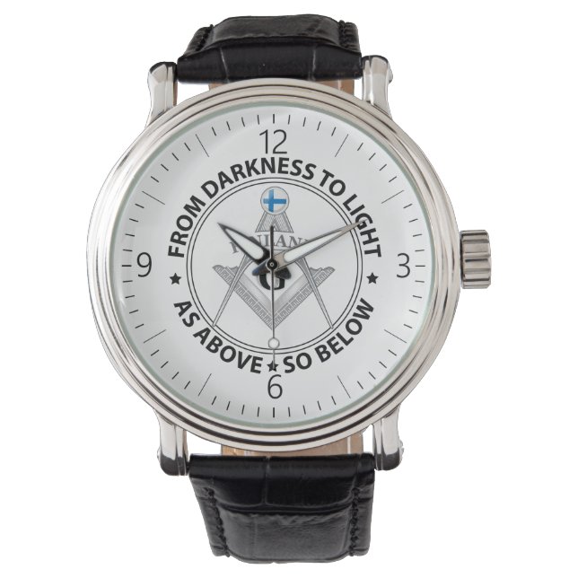 Finse vrijmetselarij teken horloge (Voorkant)