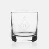 Finse vrijmetselarij teken whisky glas (Achterkant)