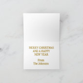 Finse vrolijke kerst gelukkig nieuwjaar. Bewerkbaa Feestdagen Kaart (Binnen)