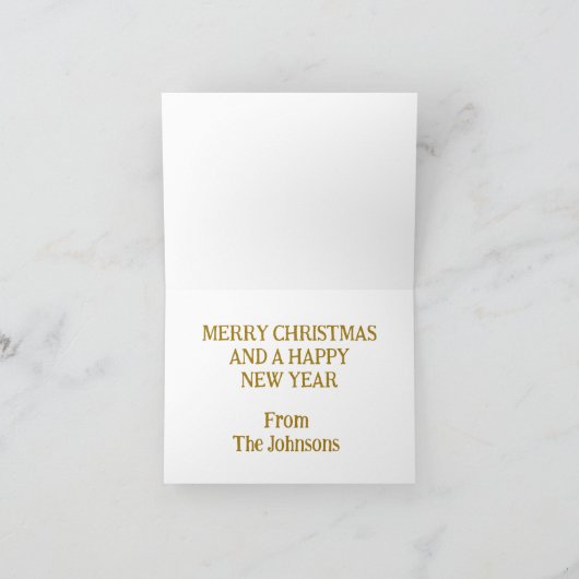 Finse vrolijke kerst gelukkig nieuwjaar. Bewerkbaa Feestdagen Kaart (Binnen)