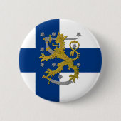Finse wapenstilstand en vlag ronde button 5,7 cm (Voorkant)