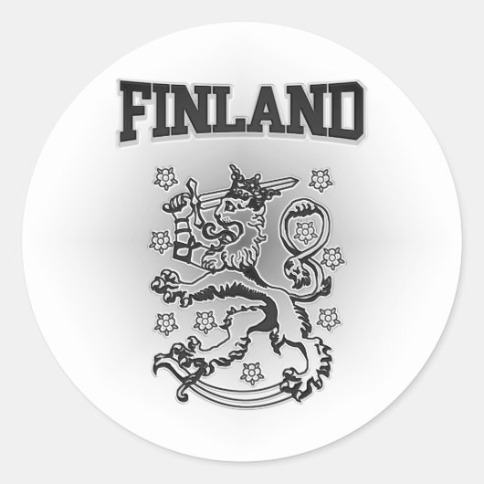 Finse wapenstilstand ronde sticker (Voorkant)
