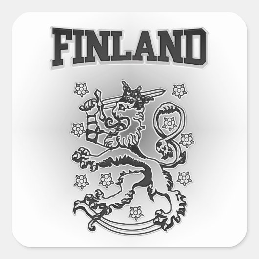 Finse wapenstilstand vierkante sticker (Voorkant)