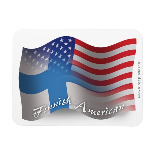 Finse Waving Flag Magneet (Horizontaal)