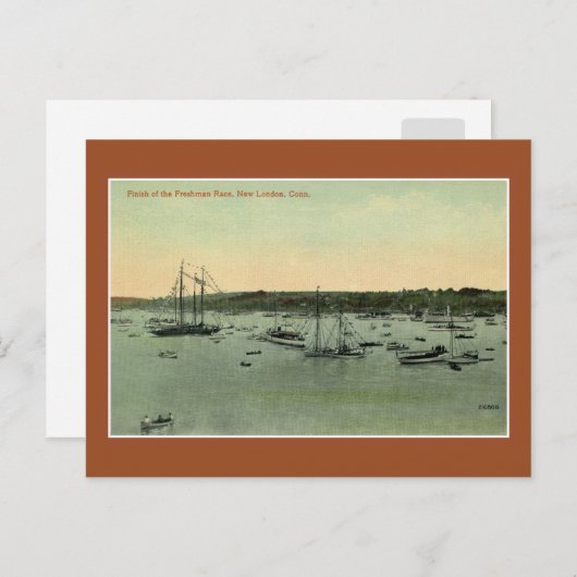  finse wedstrijd New London CT 1900 Briefkaart (Voorkant / Achterkant)