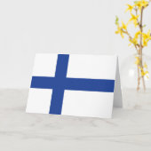 Finse wenskaarten voor de vlag kaart (Gele Bloem)