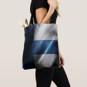 Finse zijde vlag tote bag