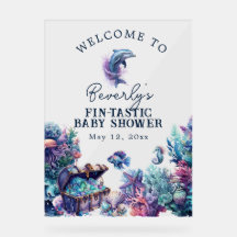 Fintastic een moderne rustieke Waterverf Baby show