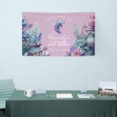 Fintastic een moderne rustieke Waterverf Baby show Spandoek (Beurs)