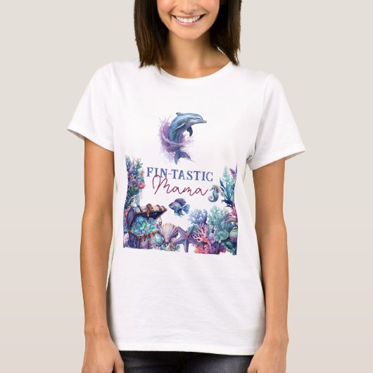 Fintastic een moderne rustieke Waterverf Baby show T-shirt (Voorkant)