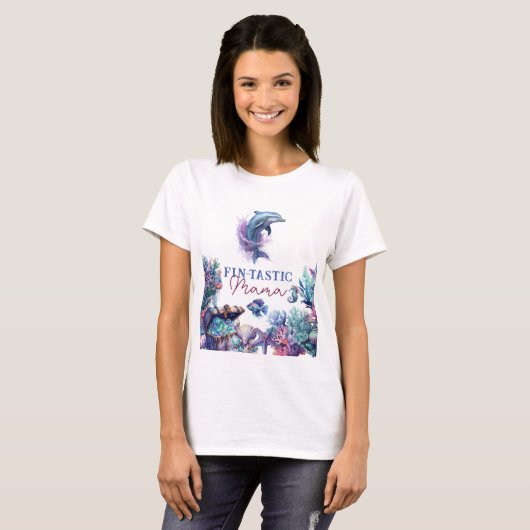 Fintastic een moderne rustieke Waterverf Baby show T-shirt (Voorkant volledig)