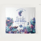 Fintastic een moderne rustieke Waterverf Baby show Wandkleed (Voorkant (horizontaal))