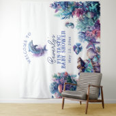 Fintastic een moderne rustieke Waterverf Baby show Wandkleed (In situ)