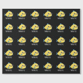 Fintastic Funny Fish Pun Dark BG Cadeaupapier (Vlak)
