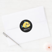 Fintastic Funny Fish Pun Dark BG Ronde Sticker (Envelop)