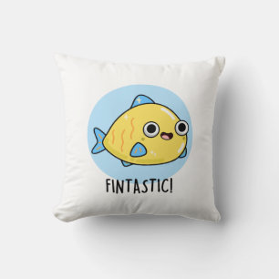 Fintastic Funny Fish Pun Kussen