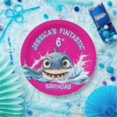 Fintastic Haai Bord | Meisjes Roze Feestje (Feest)