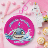 Fintastic Haai Bord | Meisjes Roze Feestje (Feest)