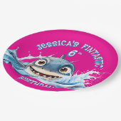 Fintastic Haai Bord | Meisjes Roze Feestje (Gekanteld)